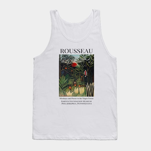 Henri Rousseau Monkeys and Parrot in the Virgin Forest Tank Top by SybaDesign